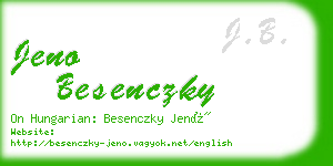jeno besenczky business card